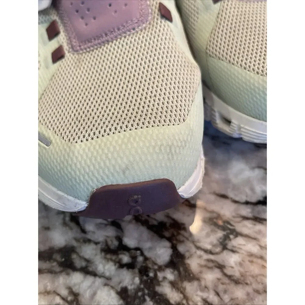 On Cloud Womens 10.5 Running Ice Haze Sneakers Green Purple